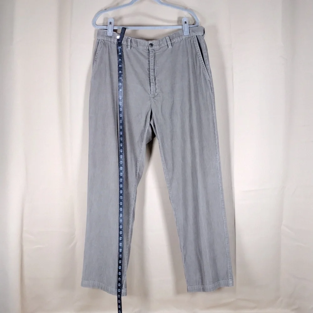 Haggar Grey Business Casual Formal Office Straight Leg 100% Cotton Chino Pants